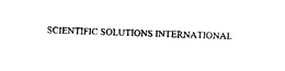 SCIENTIFIC SOLUTIONS INTERNATIONAL trademark