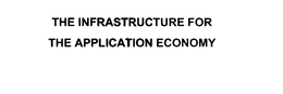 THE INFRASTRUCTURE FOR THE APPLICATION ECONOMY trademark