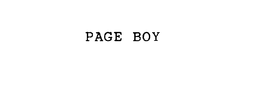 PAGE BOY trademark