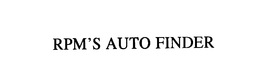 RPM'S AUTO FINDER trademark