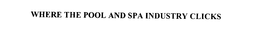 WHERE THE POOL AND SPA INDUSTRY CLICKS trademark