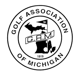 GOLF ASSOCIATION OF MICHIGAN 18 G.A.M. 1919 trademark