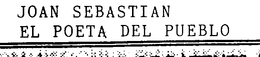 JOAN SEBASTIAN EL POETA DEL PUEBLO trademark