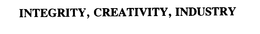 INTEGRITY, CREATIVITY, INDUSTRY trademark