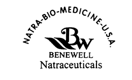 NATRA-BIO-MEDICINE-U.S.A. BENEWELL NATRACEUTICALS BW trademark