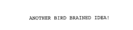 ANOTHER BIRD BRAINED IDEA! trademark