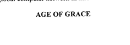 AGE OF GRACE trademark