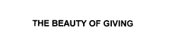 THE BEAUTY OF GIVING trademark