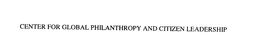 CENTER FOR GLOBAL PHILANTHROPY AND CITIZEN LEADERSHIP trademark
