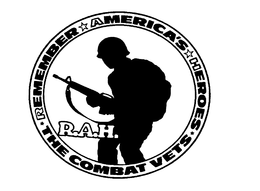 R.A.H. REMEMBER AMERICA'S HEROES THE COMBAT VETS trademark