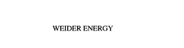 WEIDER ENERGY trademark