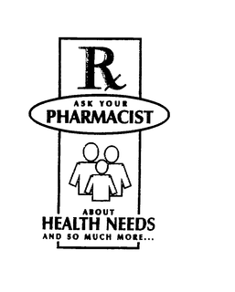 RX ASK YOUR PHARMACIST ABOUT HEALTH NEEDS AND SO MUCH MORE... trademark