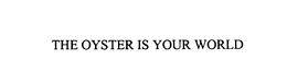 THE OYSTER IS YOUR WORLD trademark