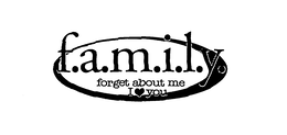 F.A.M.I.L.Y. FORGET ABOUT ME I YOU trademark