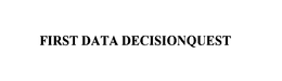 FIRST DATA DECISIONQUEST trademark