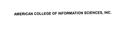 AMERICAN COLLEGE OF INFORMATION SCIENCES, INC. trademark
