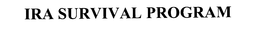 IRA SURVIVAL PROGRAM trademark
