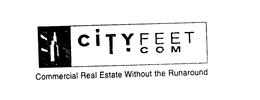 CITY FEET COMERCIAL REAL ESTATE WITHOUTTHE RUNAROUND trademark