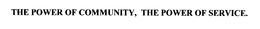 THE POWER OF COMMUNITY, THE POWER OF SERVICE. trademark
