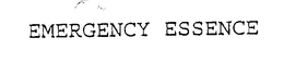 EMERGENCY ESSENCE trademark