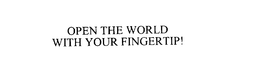 OPEN THE WORLD WITH YOUR FINGERTIP! trademark