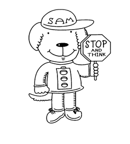 SAM STOP AND THINK trademark