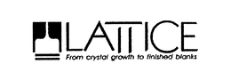 LATTICE FROM CRYSTAL GROWTH TO FINISHED BLANKS trademark