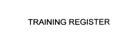 TRAINING REGISTER trademark