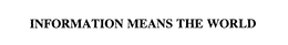 INFORMATION MEANS THE WORLD trademark