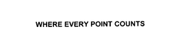 WHERE EVERY POINT COUNTS trademark