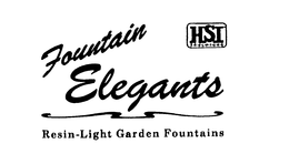 HSI SCULPTURS FOUNTAIN ELEGANTS RESIN-LIGHT GARDEN FOUNTAINS trademark