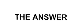 THE ANSWER trademark