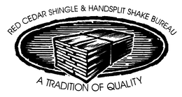 RED CEDAR SHINGLE & HANDSPLIT SHAKE BUREAU trademark