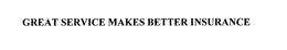 GREAT SERVICE MAKES BETTER INSURANCE trademark