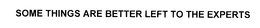 SOME THINGS ARE BETTER LEFT TO THE EXPERTS trademark