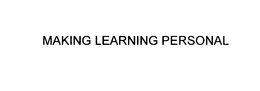 MAKING LEARNING PERSONAL trademark
