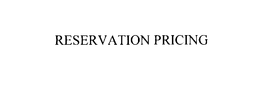 RESERVATION PRICING trademark