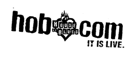 HOUSE OF BLUES HOB.COM IT IS LIVE. trademark