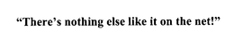 NOTHIN' LIKE IT ON THE NET trademark