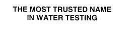 THE MOST TRUSTED NAME IN WATER TESTING trademark