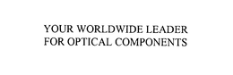 YOUR WORLDWIDE LEADER FOR OPTICAL COMPONENTS trademark