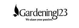 GARDENING123 WE SHARE YOUR PASSION. trademark