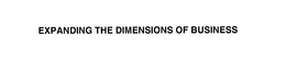 EXPANDING THE DIMENSIONS OF BUSINESS trademark