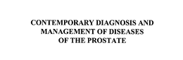 CONTEMPORARY DIAGNOSIS AND MANAGEMENT OF DISEASES OF THE PROSTATE trademark