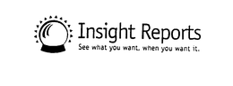 INSIGHT REPORTS SEE WHAT YOU WANT, WHEN YOU WANT IT. trademark