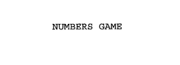 NUMBERS GAME trademark