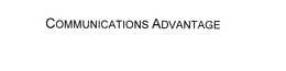 COMMUNICATIONS ADVANTAGE trademark