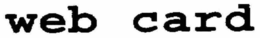 WEB CARD trademark