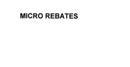 MICRO REBATES trademark
