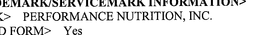 PERFORMANCE NUTRITION, INC. trademark